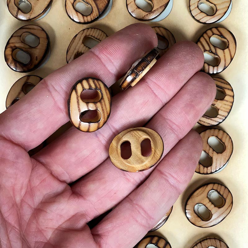 Wooden Button 23mm 1960