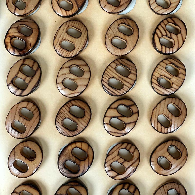 Wooden Button 23mm 1960