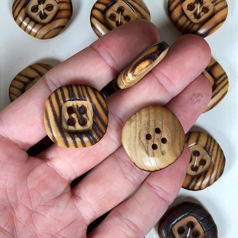 Wooden Button 26mm 1960