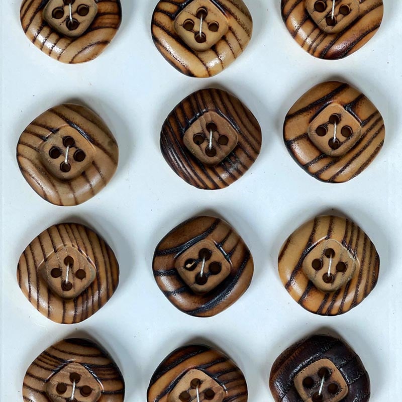 Wooden Button 26mm 1960
