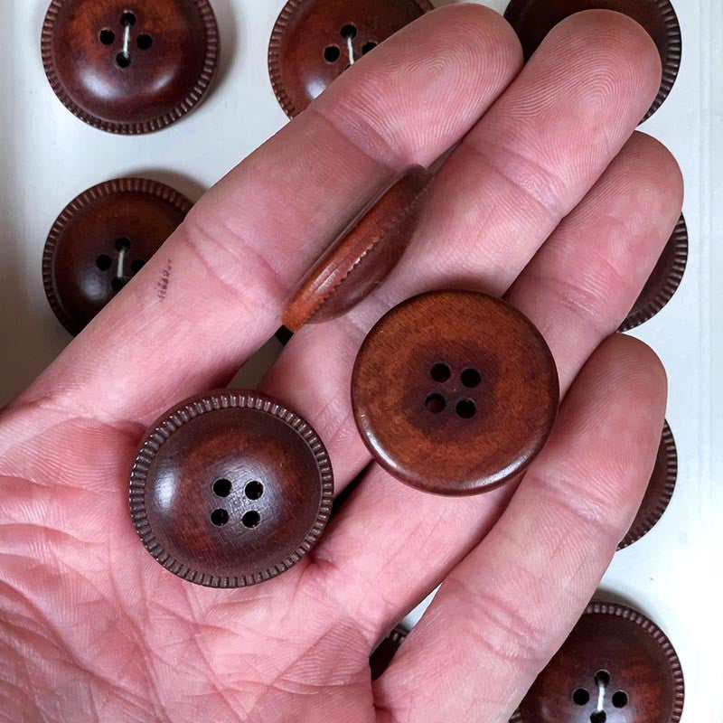 Wooden Button 27mm 1960
