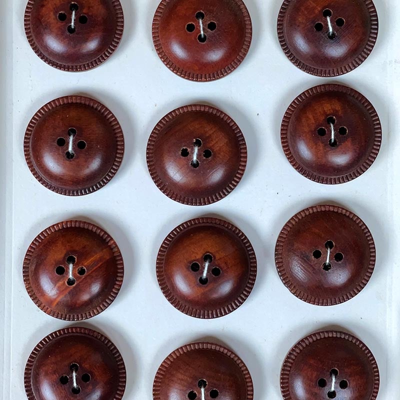 Wooden Button 27mm 1960
