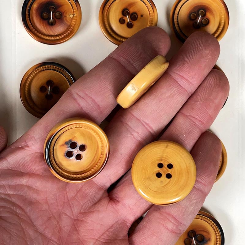 Wooden Button 27mm 1960