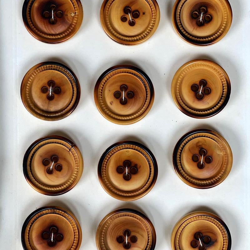Wooden Button 27mm 1960