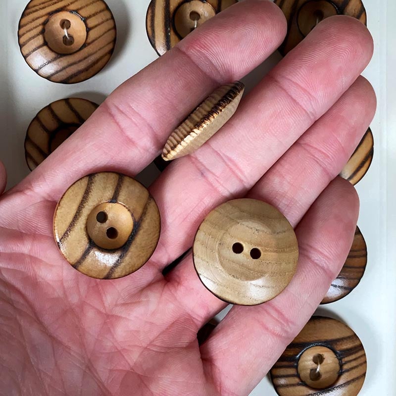 Wooden Button 27mm 1960