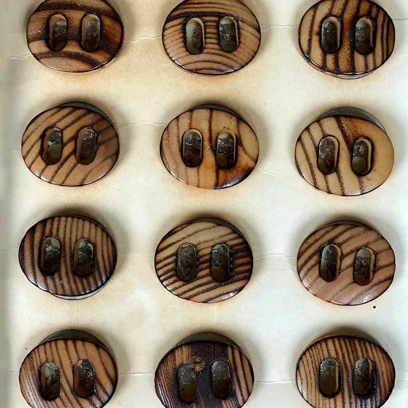 Wooden Button 27mm 1960