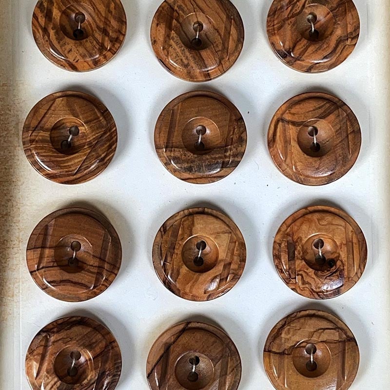 28mm Wooden Button 1960