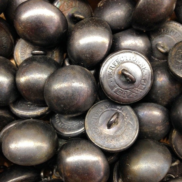 bouton étain militaire ancien perfectionné 19mm armée française napoléon vintage
