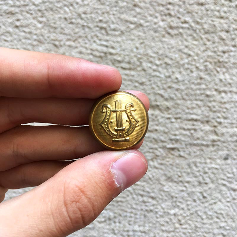 bouton ancien fanfare militaire Butler & Co New York 22mm 1930 Ancien Vintage Militaire