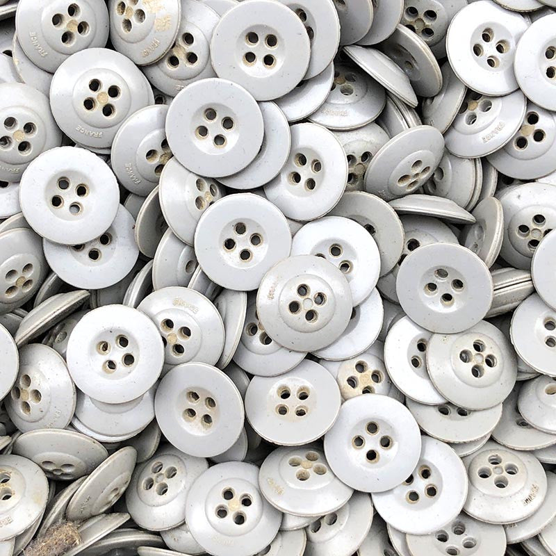 bouton ancien plastique gris 14mm 1950 armée vintage