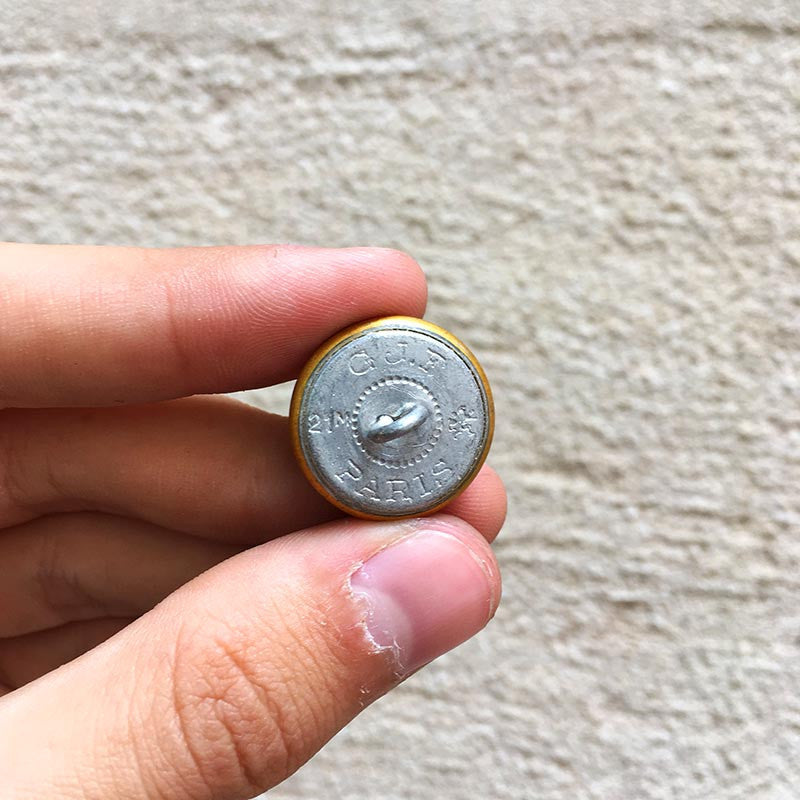 bouton ancien génie militaire GJF Paris 21mm 1920 Ancien Vintage Militaire