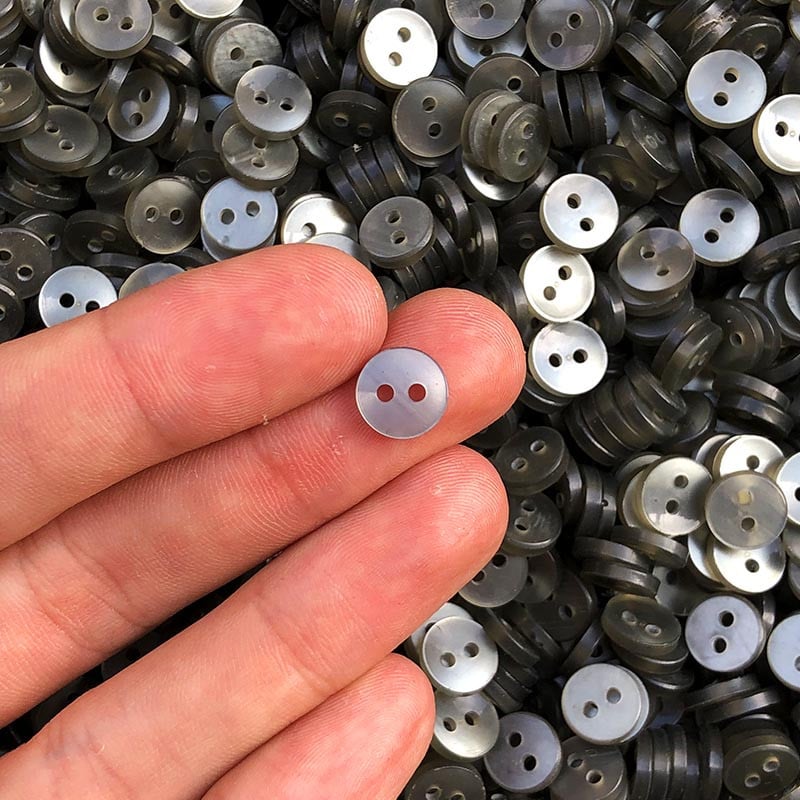 Bouton Gris Brillant 9mm 1940