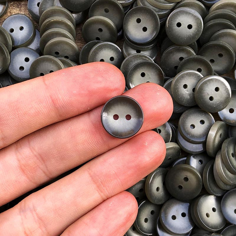 Bouton Gris Incurvé 14mm 1960