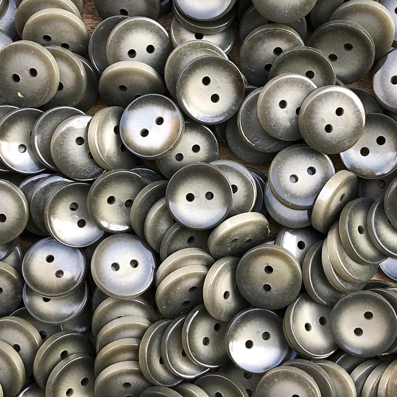 Bouton Gris Incurvé 14mm 1960