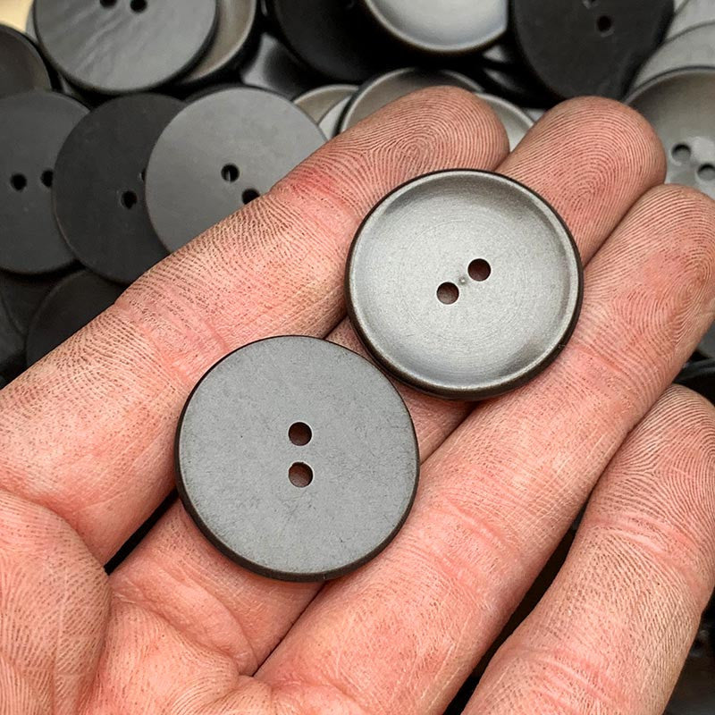 Bouton Gris Marron 27mm 1970