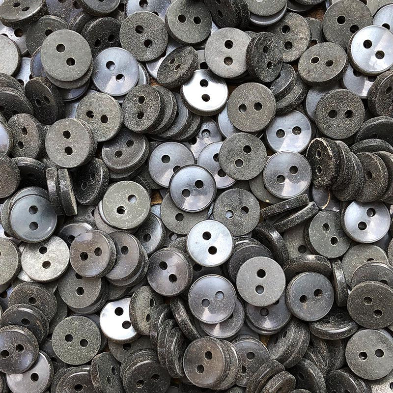 Bouton Gris Nacré Foncé 10mm 1940