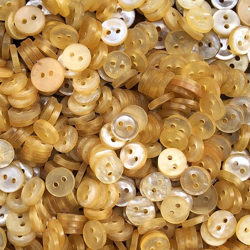 Bouton Jaune Brillant 10mm 1940