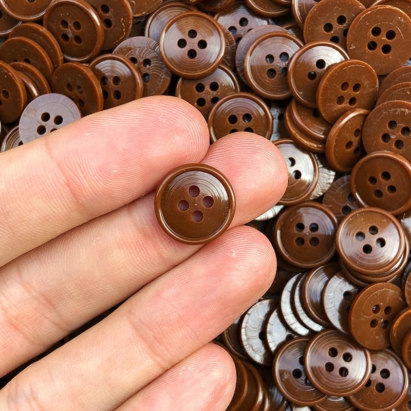 Bouton Marron 14mm 1960