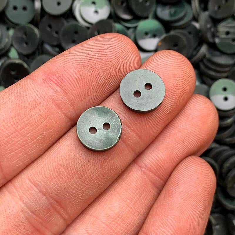 Bouton Vert Foncé 11mm 1970