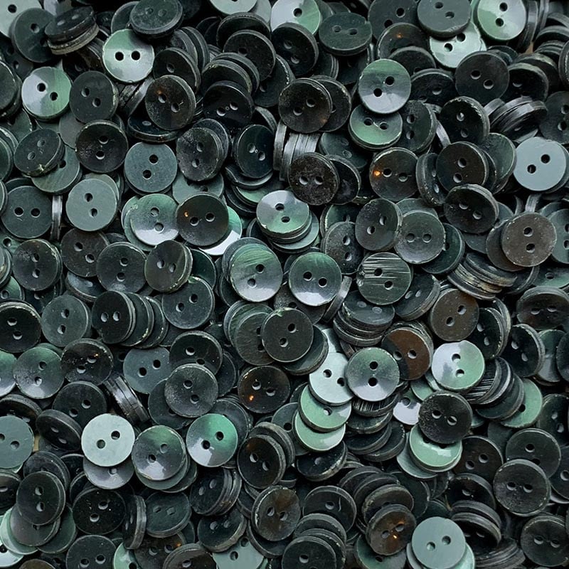 Bouton Vert Foncé 11mm 1970