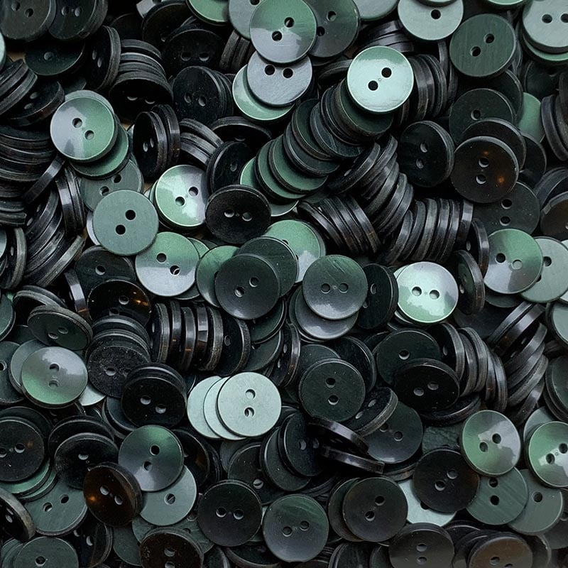 Bouton Vert Foncé 14mm 1970