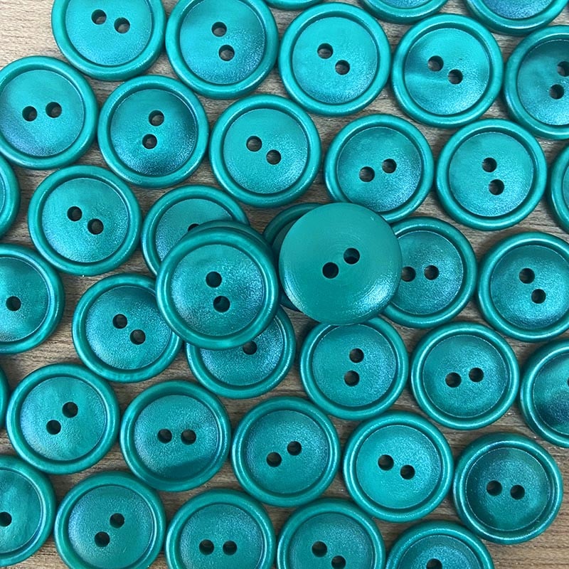 bouton ancien plastique vert marbré plat petit 14mm 1970 fantaisie mercerie