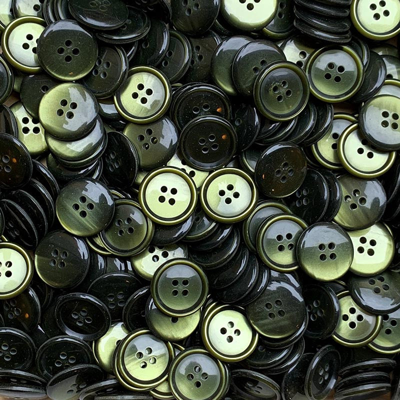 Olive Green Button 20mm 1970