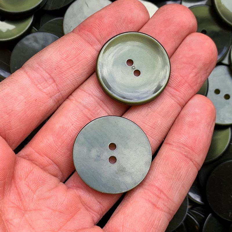 Bouton Vert Olive 27mm 1970