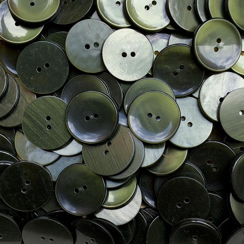 Bouton Vert Olive 27mm 1970
