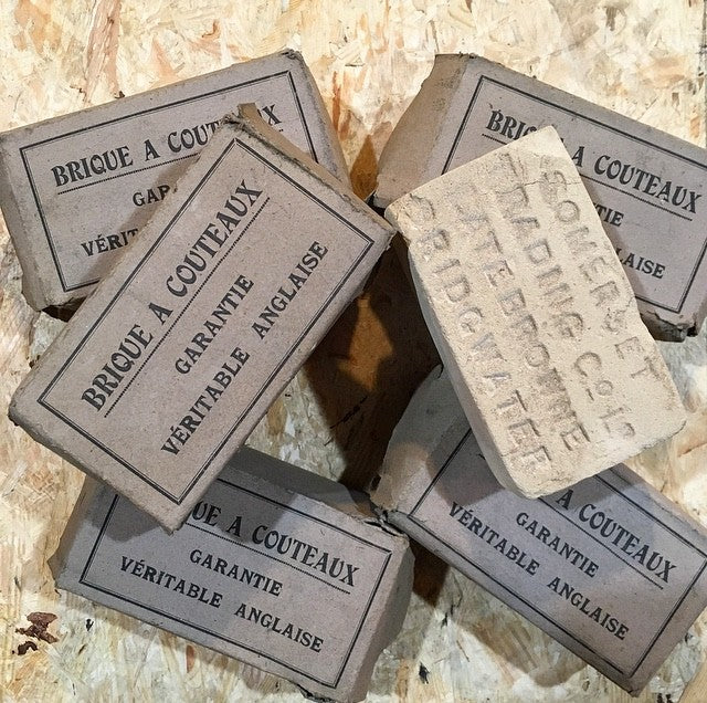 brique anglais ancienne pour aiguiser couteaux 1920 1930
