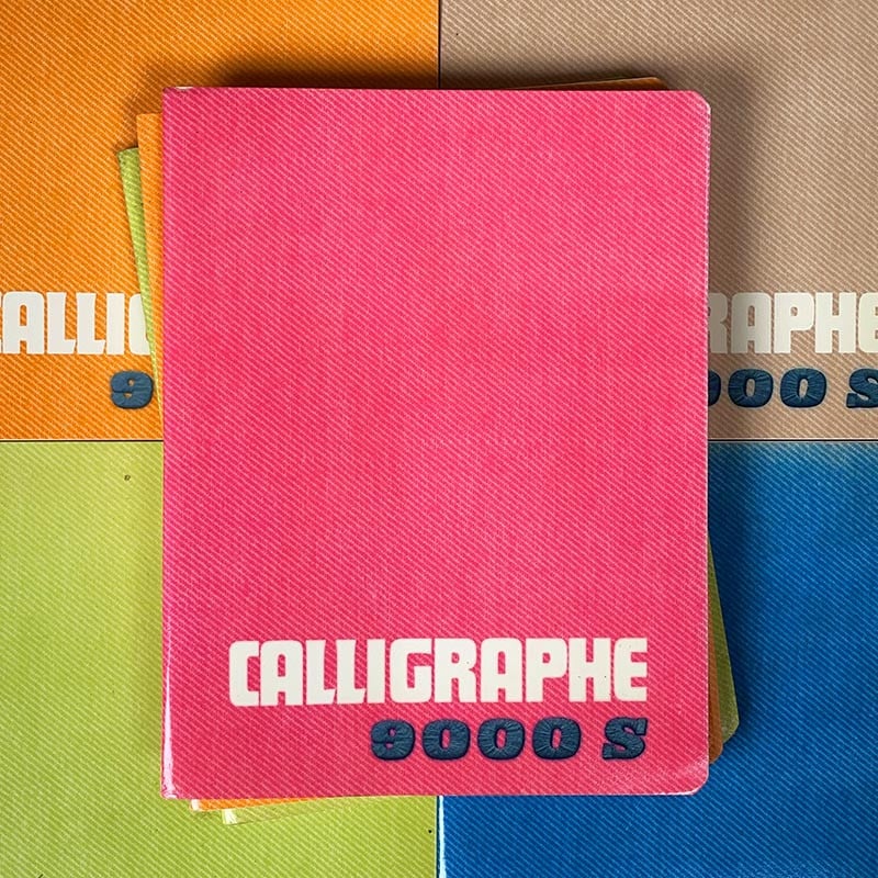 cahier d'écolier école calligraphie 9000 s ligne pages 22 17cm ancien vintage 1970 1980