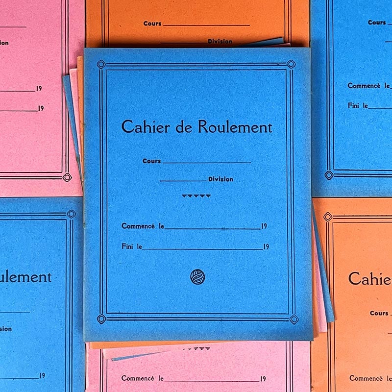 Cahier d'Ecole de Roulement 1960