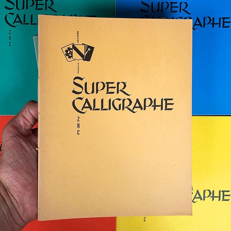cahier d'écolier école super calligraphie ligne pages 22 17cm ancien vintage 1950 1960