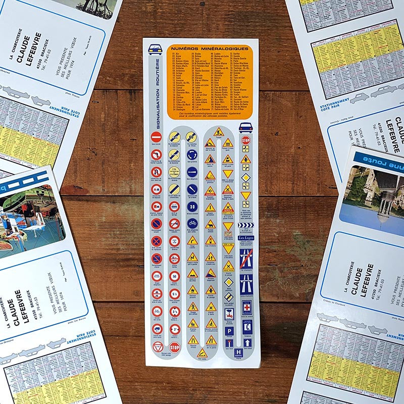 calendrier charcuterie bracieux 41 1970 1974 code de la route conduite voiture