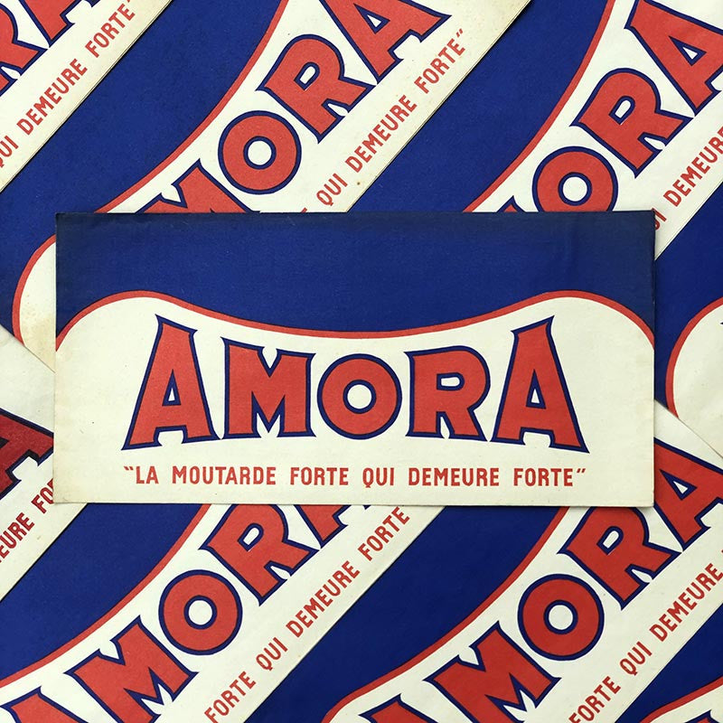 calot publicitaire ancien chapeau en papier enfant tour de france evenement vintage 1950 1960 moutarde amora