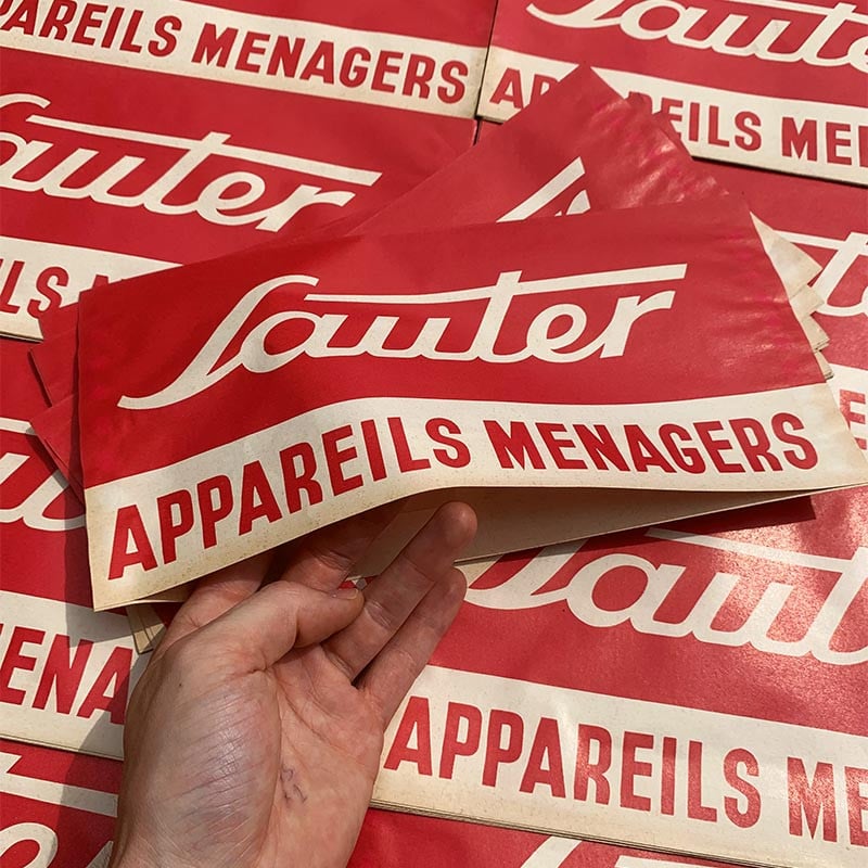 calot publicitaire ancien chapeau en papier enfant tour de france evenement vintage 1950 1960 sauter appareils ménagers