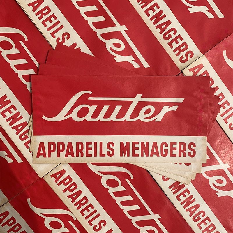 calot publicitaire ancien chapeau en papier enfant tour de france evenement vintage 1950 1960 sauter appareils ménagers