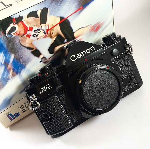 canon a1 ancien appareil reflex 35mm 135 boxed body mint emballé 1980 jeux olympiques