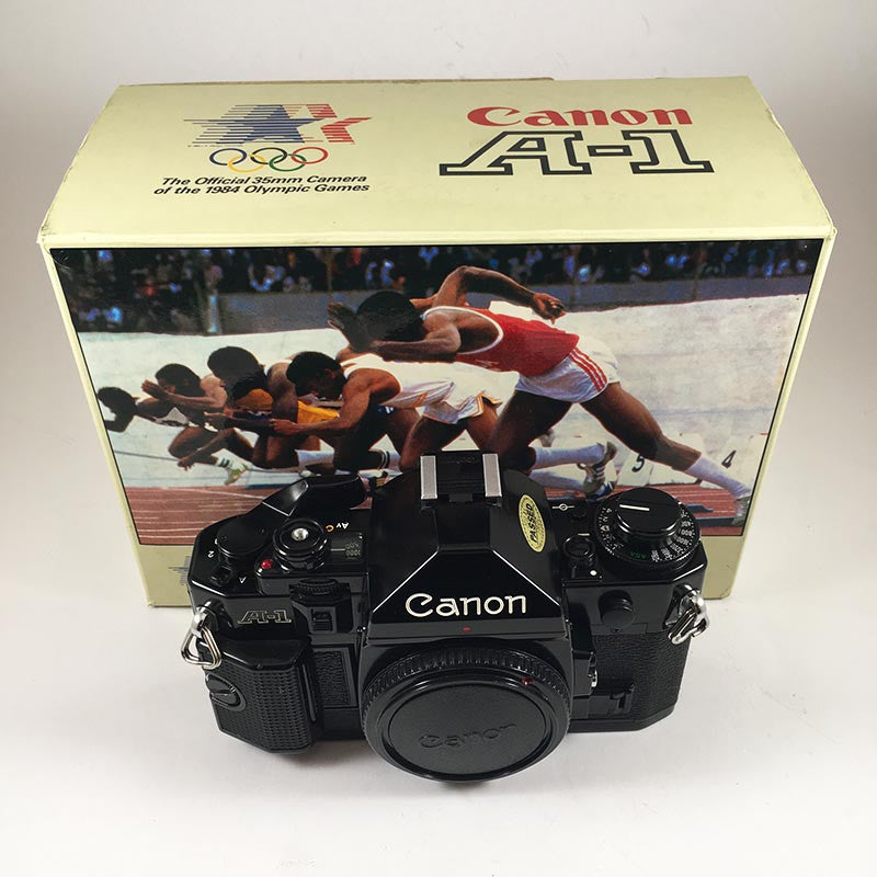 canon a1 ancien appareil reflex 35mm 135 boxed body mint emballé 1984 jeux olympiques