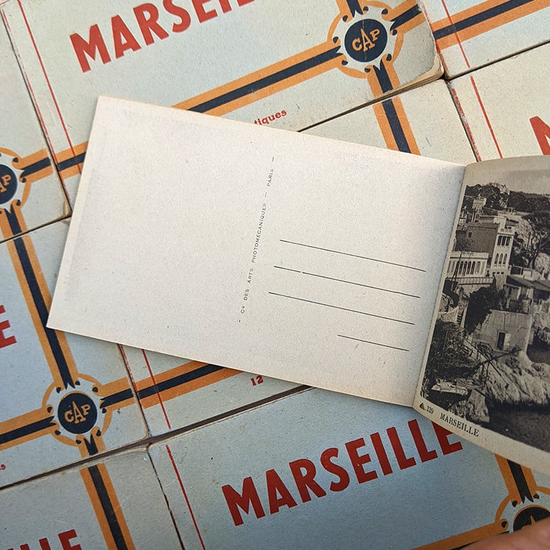carnets vue touristiques photos cartes postales ancien vintage papier carton collection ville tourisme 1920