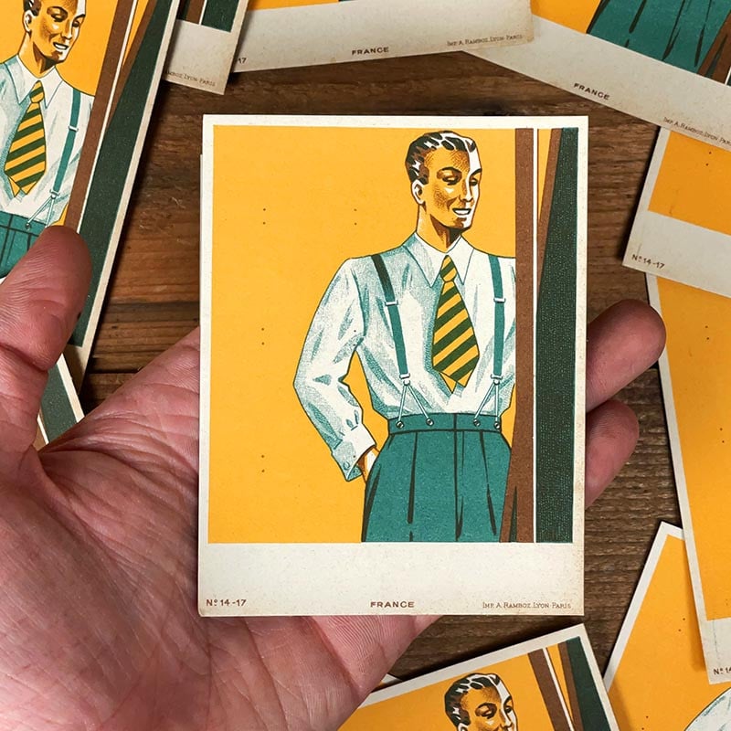Carte Boutons Homme 1950