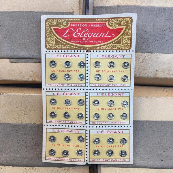 Snap Fastener Card "L'Élégant" 1930