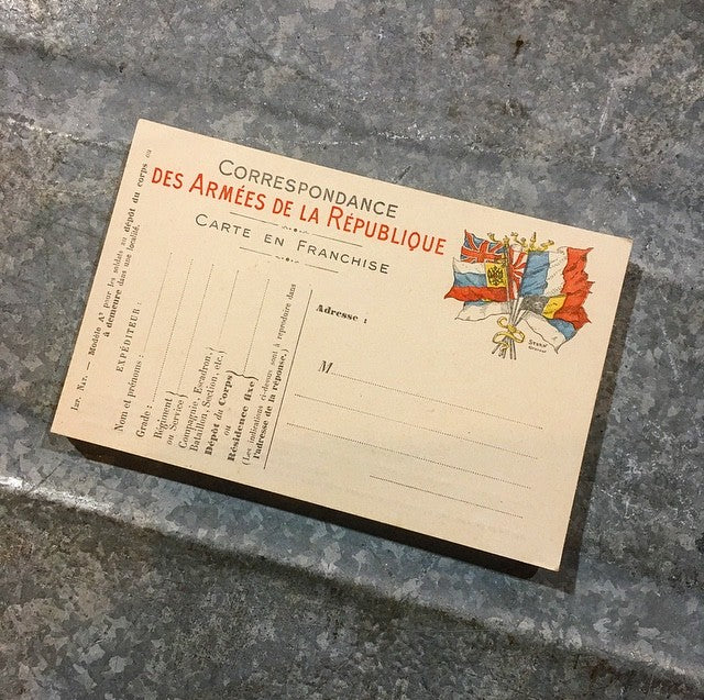 carte postale correspondance des armées de la république alliés guerre 1914 1918 1