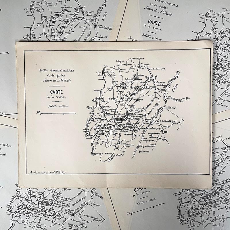 Carte d'Excursions St Claude 1930