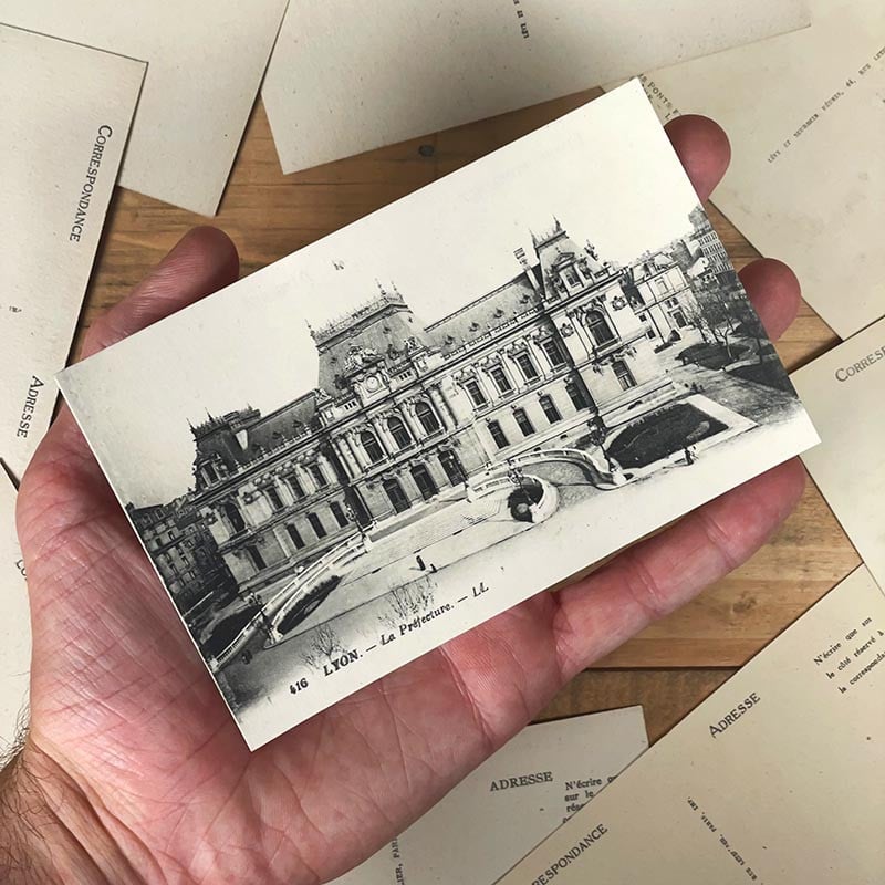 carte postale lyon ancienne lyonnaise noir et blanc 1900 1920 le préfecture