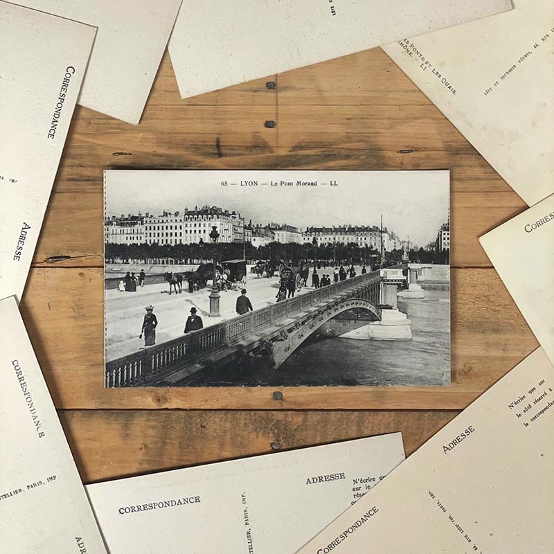 carte postale ancienne lyon lyonnaise vintage photo noir et blanc ville 1900 1910 1920 1930 CP CPA france le pont morand
