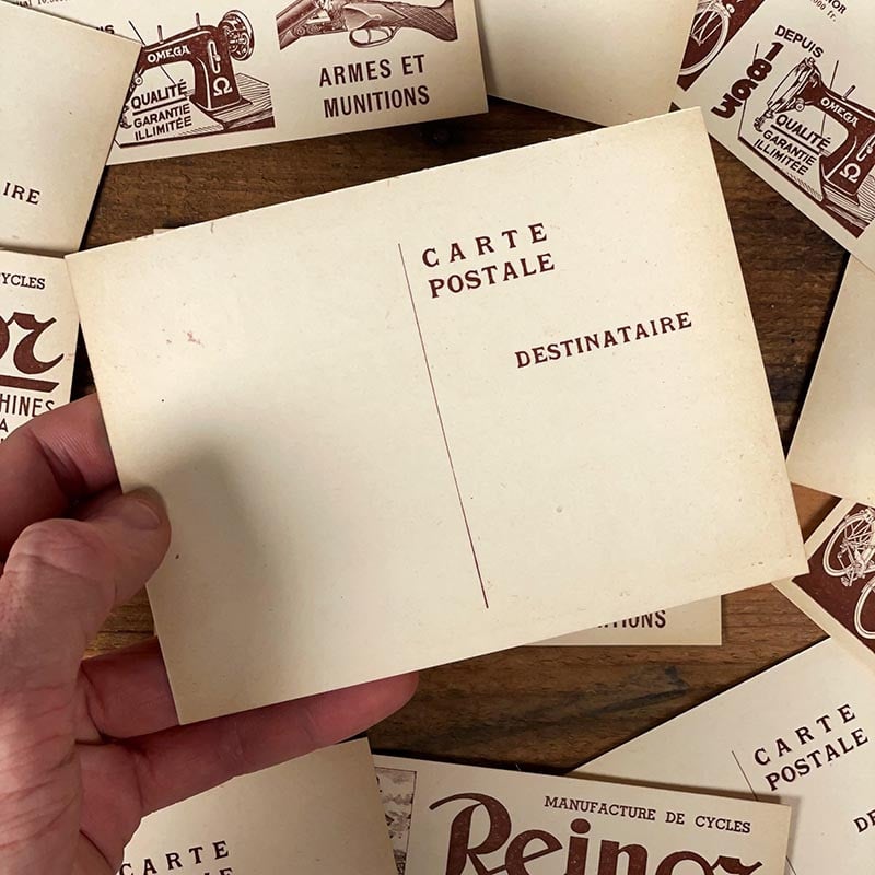 carte postale ancienne vintage reinor omega manufacture cycles machines à coudre armes lyon france 1920