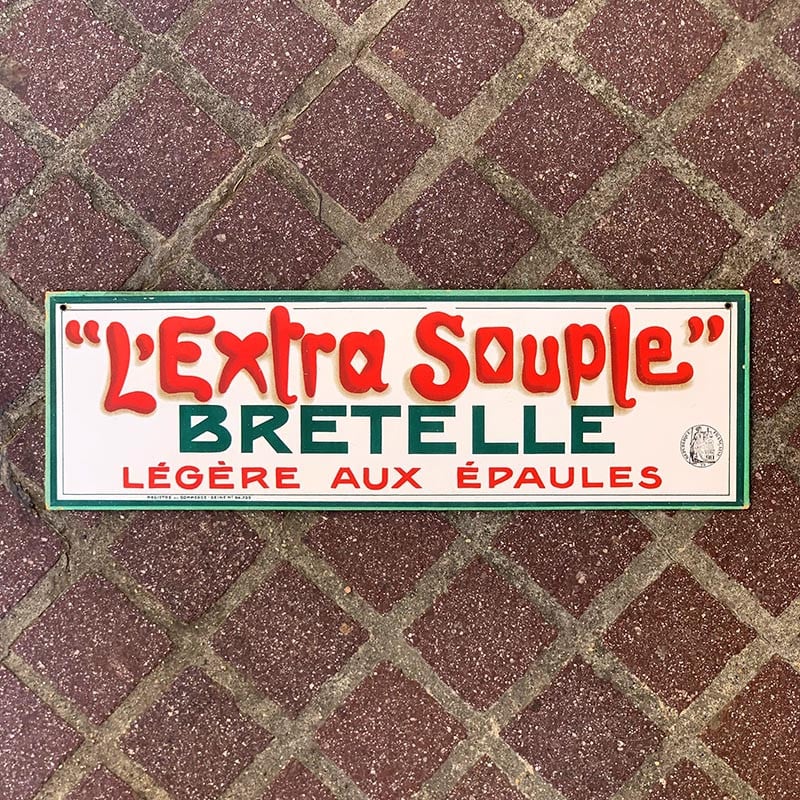 affiche carton publicitaire jarretelle pour hommes extra souple bretelle ancien vintage épicerie mercerie 1930 1920