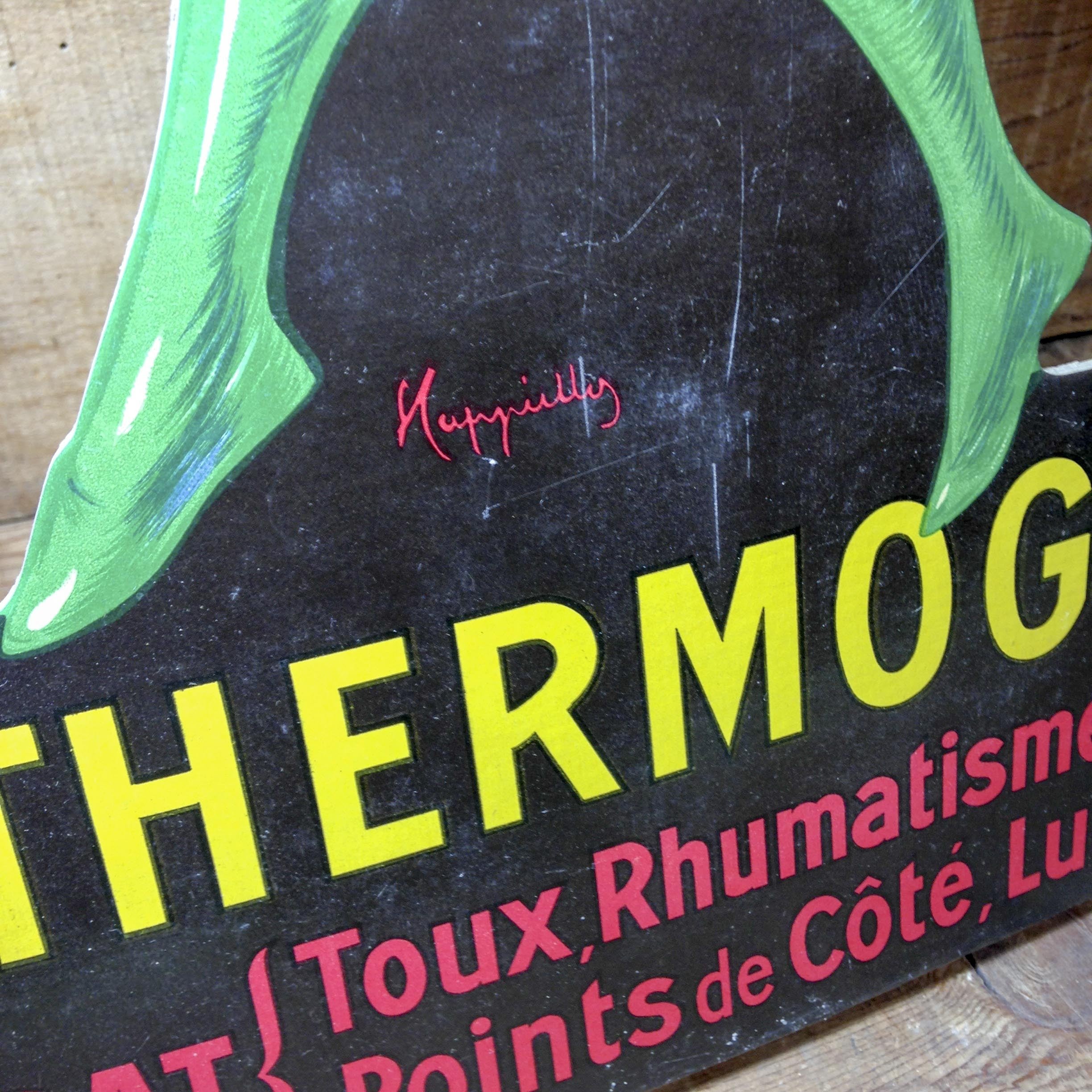 le thermogène présentoir carton boutique ancien vintage pharmacie illustration cappiello 1930