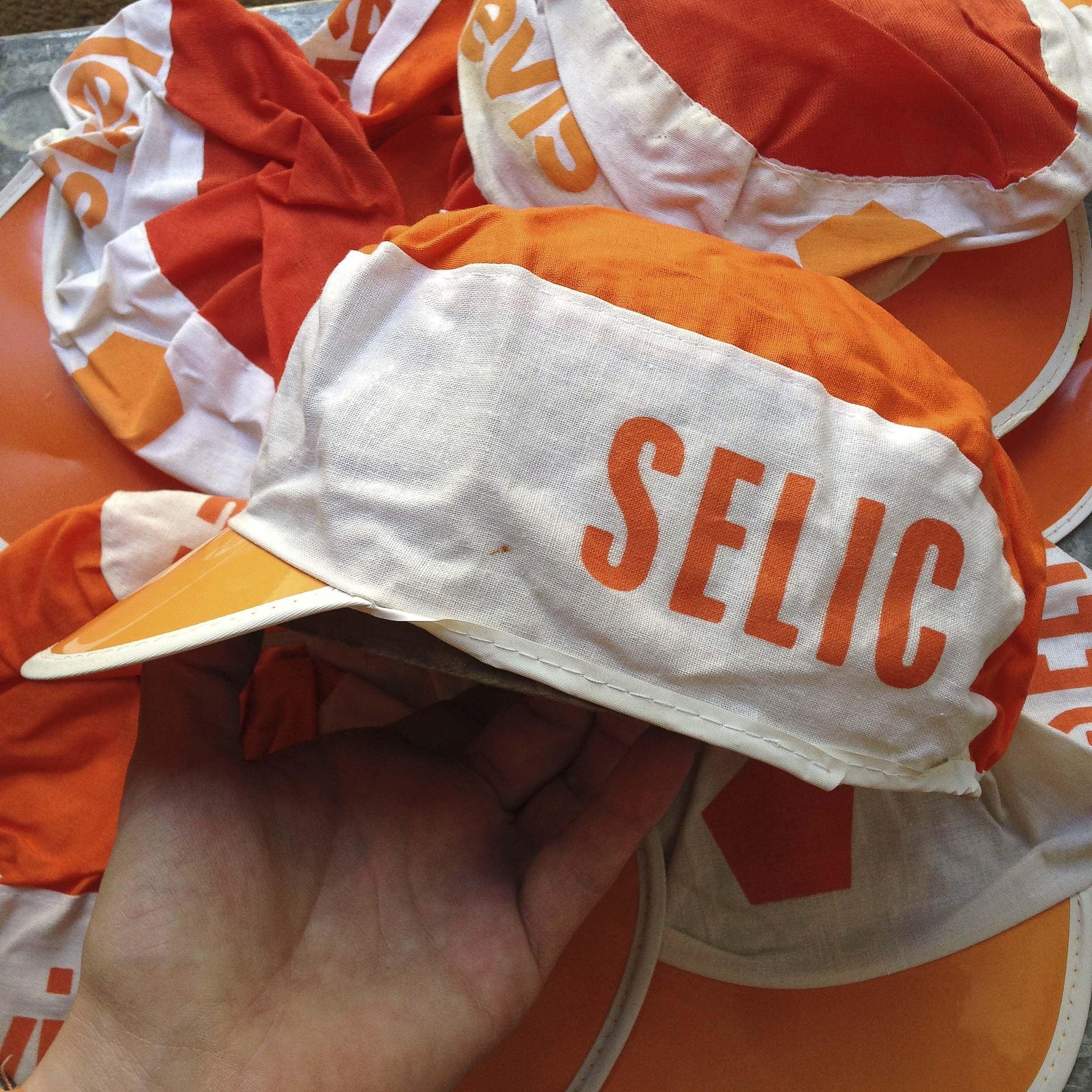 casquette levis selic cycliste ancien vintage visière plastique magasin 1970